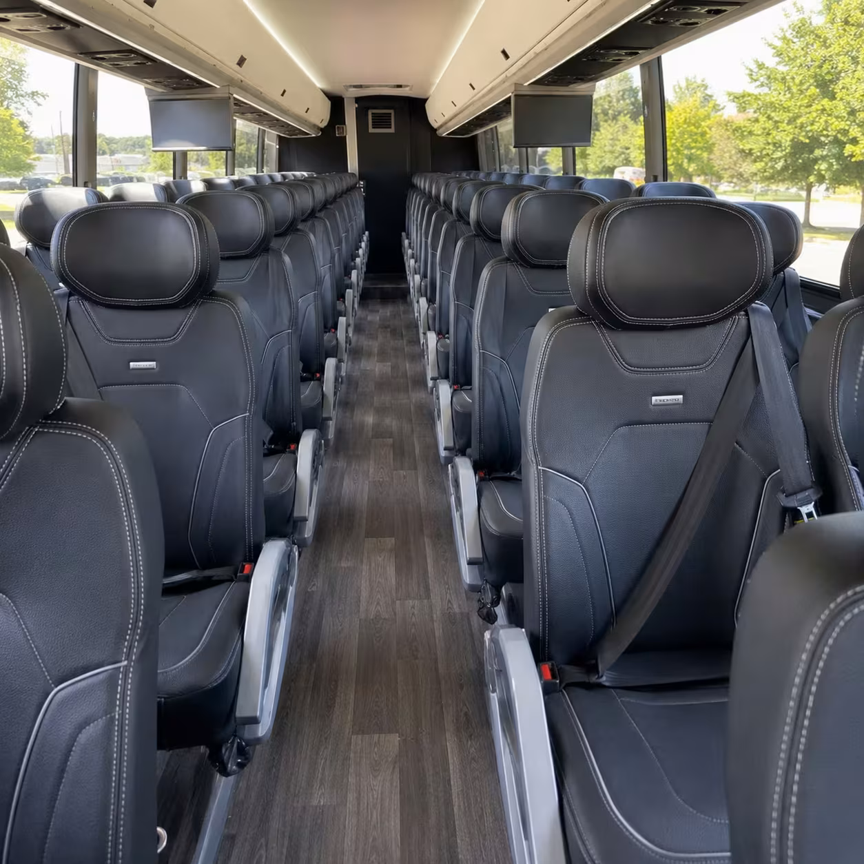 portsmouth charter bus rental interior