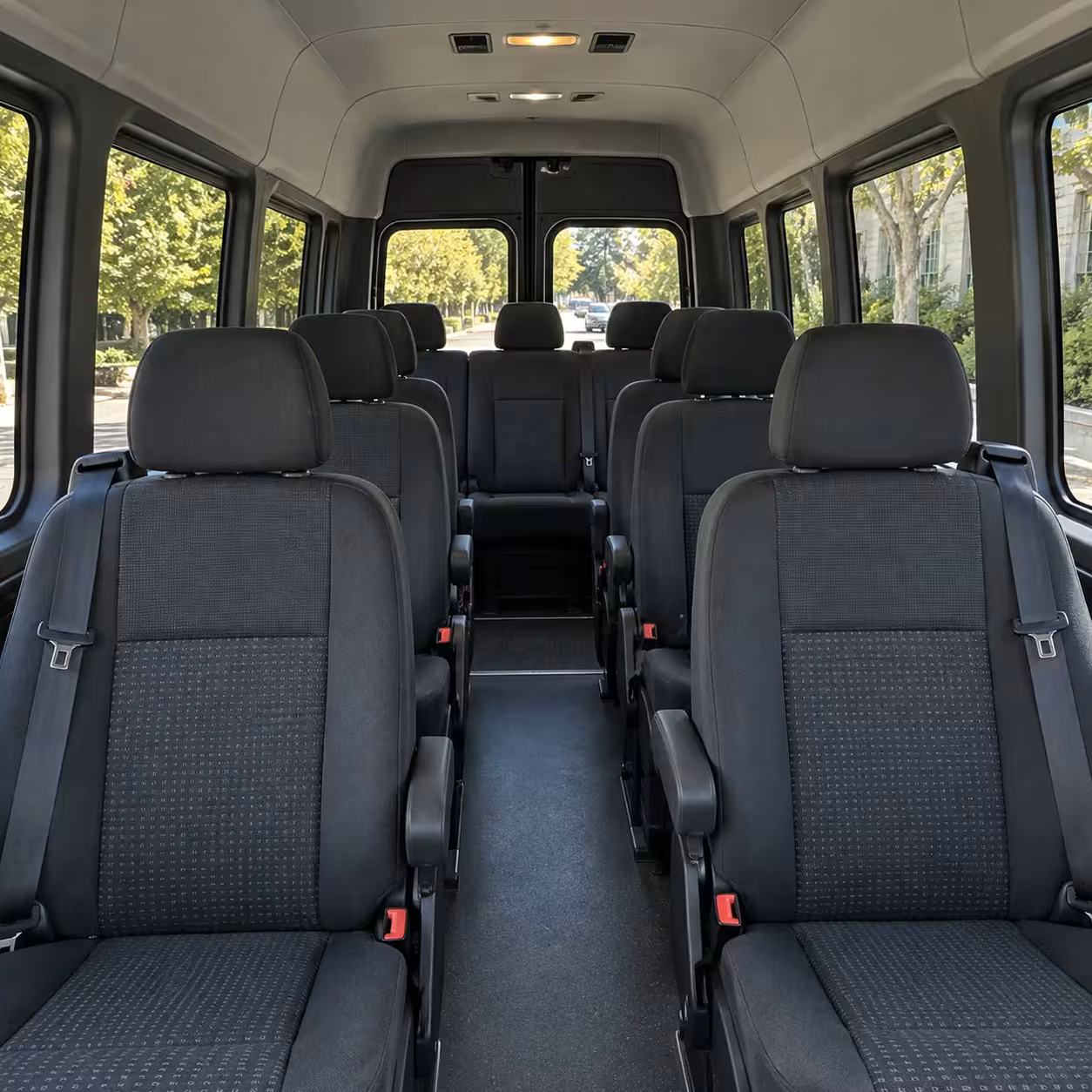 sprinter van with driver inside